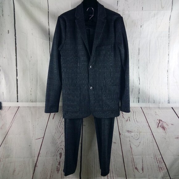 Liverpool Los Angeles Womens Size S Charcoal Plaid/Check 2pc Suit 32x32 FF - Picture 2 of 16